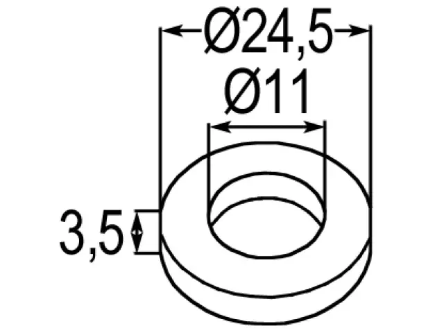 Scheibe Ø24,5x3,5xØ11 zu Mega-Angebot