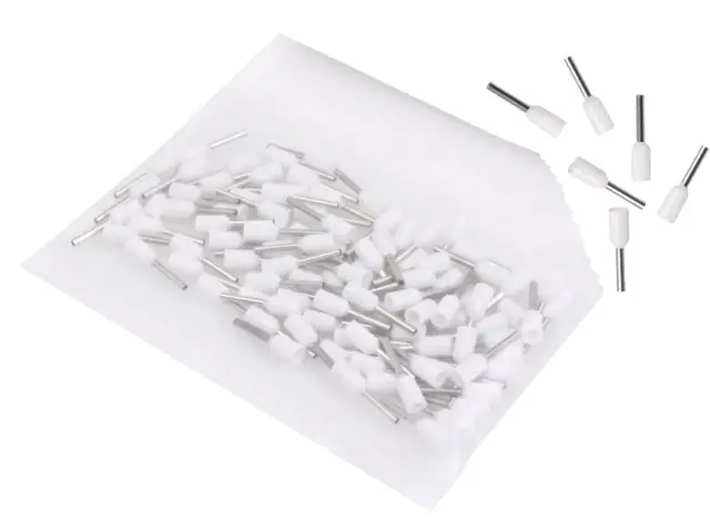 Aderendhülsen 8mm weiß bis 0,5mm² 100 Stk Neuheit