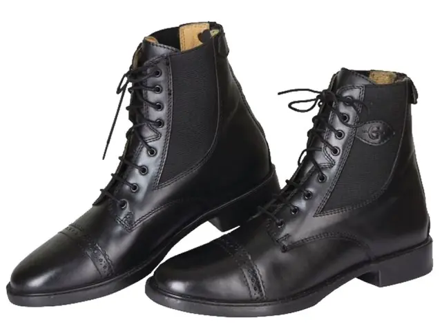 Schnürstiefelette Monaco Gr.39 Glattleder schwarz Knallerangebot