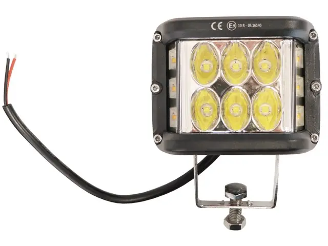 Preisreduziert LED-Scheinwerfer 3 Seitig 48W seitlich gelb flash - 2 kabel
