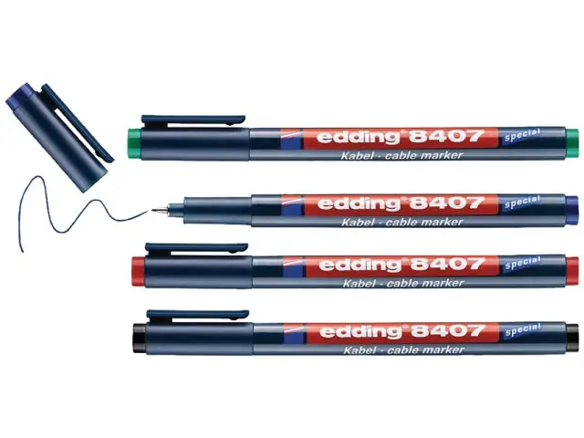 Preis Gesenkt Edding 8407 Kabelmarker 4er-Set sortiert