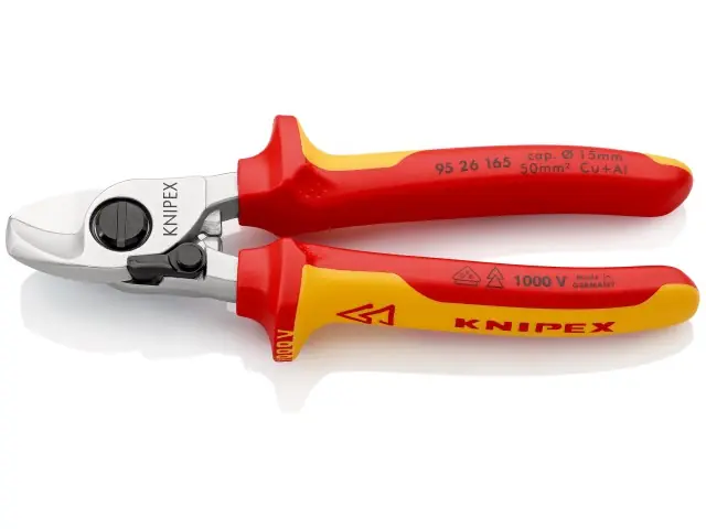 KNIPEX Kabelschere mit Öffnungsfeder 95 26 165 Begrenztes Angebot