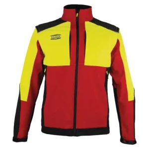 Neue Kollektion Solidur Softshell Jacke Woda rot/gelb Gr XL