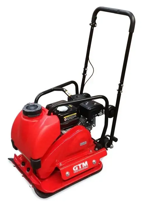 GTM Professional Benzin-Rüttelplatte GTPC540L inkl. Gummimatte und Fahrwerk Preis Gesenkt