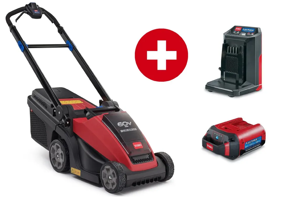 Toro Akku-Rasenmäher eMulticycler eL36PST 36 cm Rasenmäher - Set mit 2,5 Ah Akku und Ladegerät Top-Preis