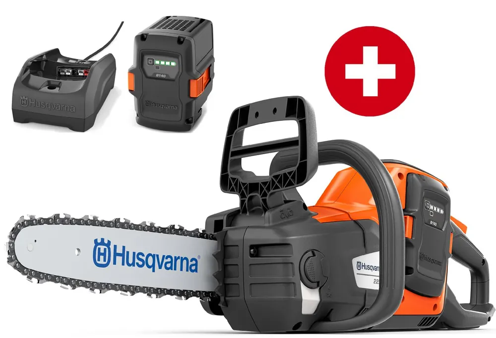 Bestpreis Husqvarna Akku-Motorsäge 225i mit Akku B140 und Ladegerät C80