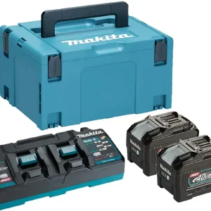 Makita Akku Power Source Kit Li 40V 8 Ah im MAKPAC Größe 3 mit 2 x Akku 8 Ah und 1 x Doppelchnellladegerät Begrenztes Angebot