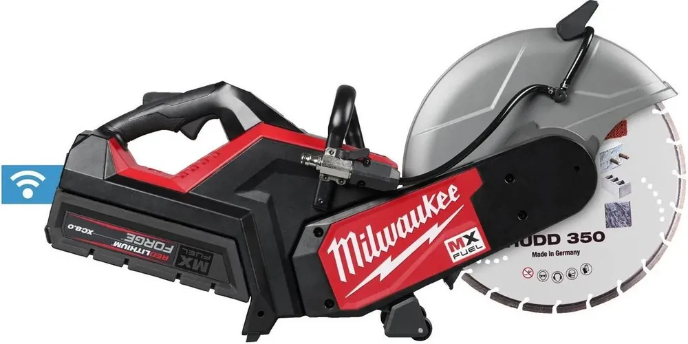 Neu Im Sortiment Milwaukee Akku-Trennschleifer MXF COS350G2-802 - inkl. 2x Akku und 1x Schnellladegerät