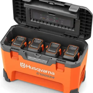 Finale Aktion Husqvarna Akku Ladekoffer mit Akkus C1000X4 XL