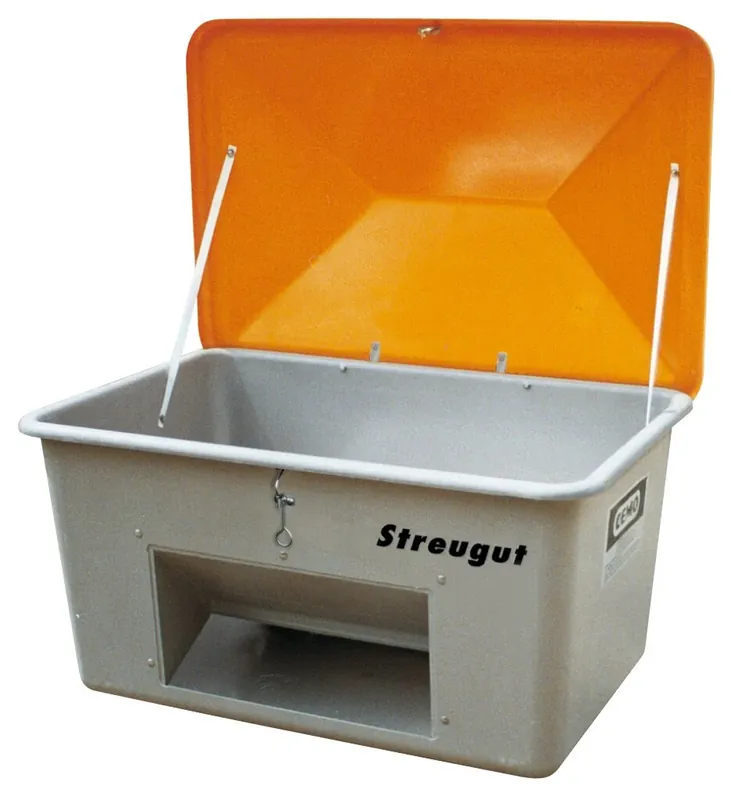 Highlight CEMO Streugutbehälter 700 l m. Entnahme 210.1020.030 - grau/orange