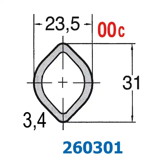 Profilrohr Zitronenprofil 00c Markenprodukt