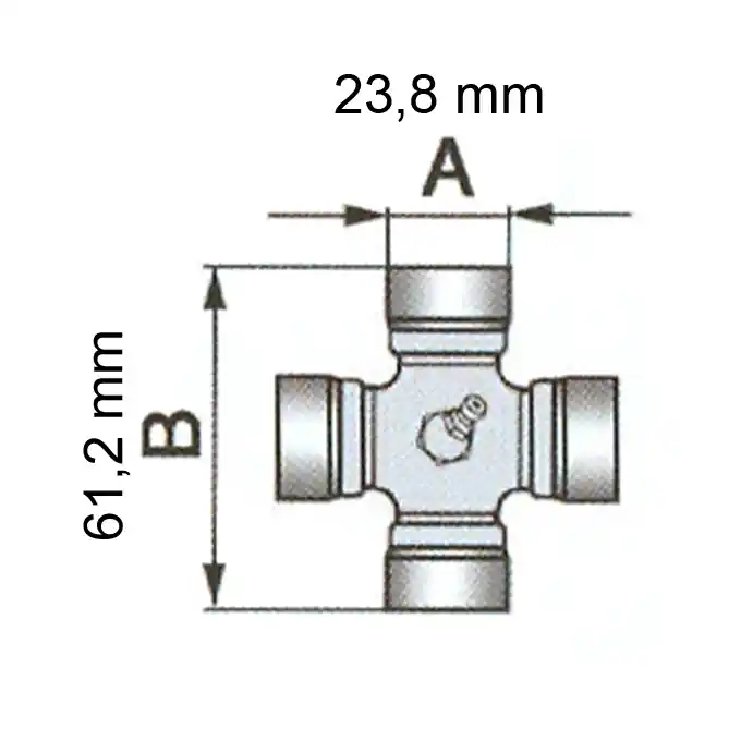 Benzi Kreuzgarnitur AB2, 23,8 x 61,2 mm Nur Für Kurze Zeit