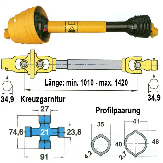 Benzi "Energy" Weitwinkelgelenkwelle 80°, W40 Wochenendangebot