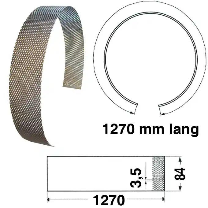 Mühlensieb 1270 x 84 x Loch-Ø 3,5mm Direkt Vom Hersteller
