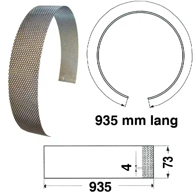Top-Preis Mühlensieb 935 x 73 x Loch-Ø 4 mm