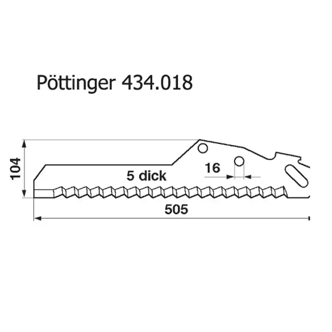 Ladewagenmesser p. f. Pöttinger, Landsberg Markenprodukt