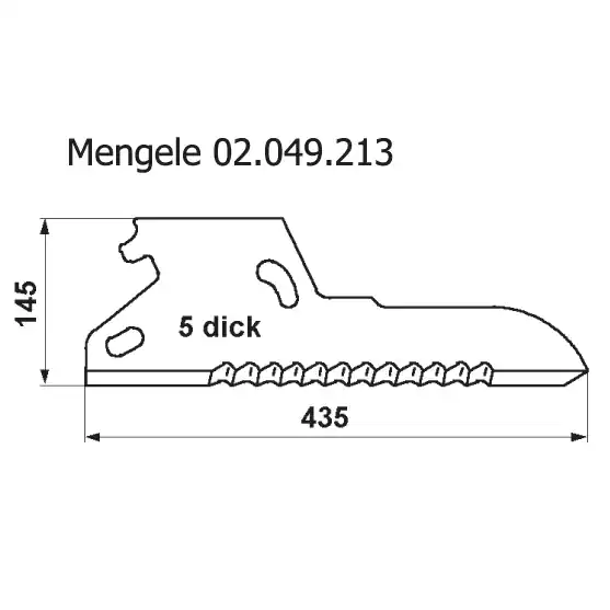 Ladewagenmesser p. f. Mengele 02.049.213 Aktuell
