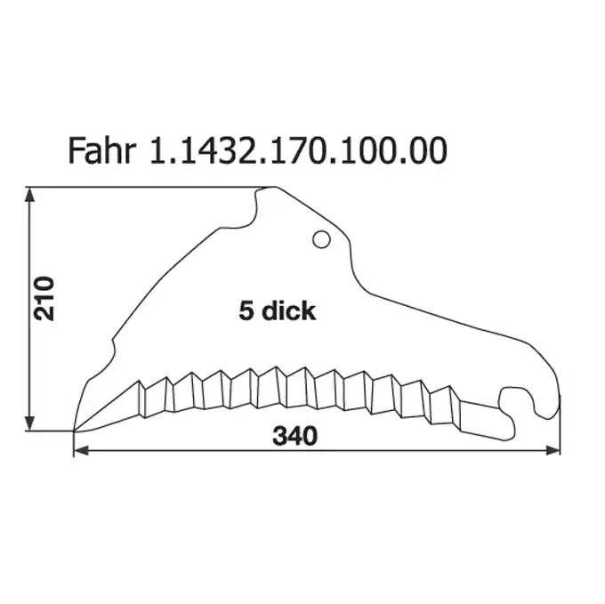 Ladewagenmesser p.f. Deutz-Fahr 0627 8720 Neu