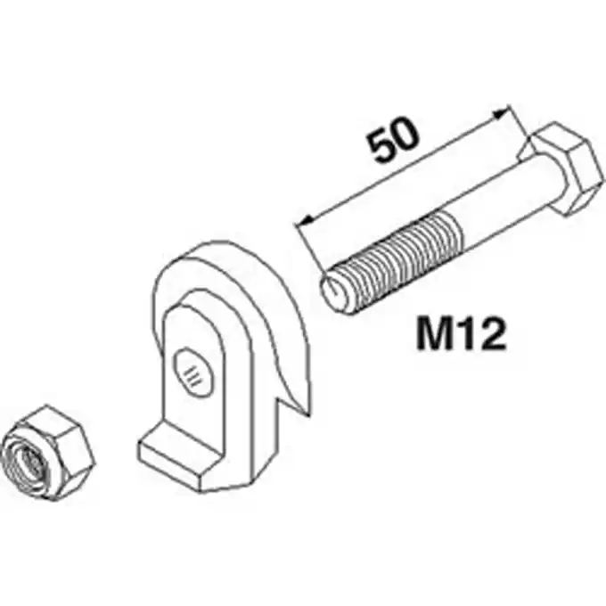 Super-Preis Befestigung p. f. Stoll, M12 x 50 mm