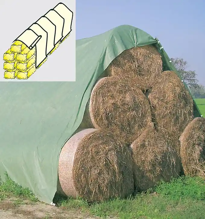 PolyTex® DLG Schutzvlies für Stroh- und Heuballen, grün, 140 g/ qm Rabatt