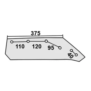 Markenprodukt Wechselspitzschar 14" p. f. Kverneland 073002, rechts