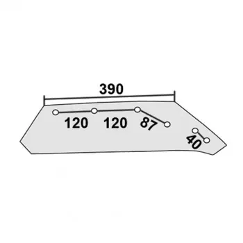 Top-Angebot Wechselspitzenschar 16" p. f. Kverneland 073056, rechts