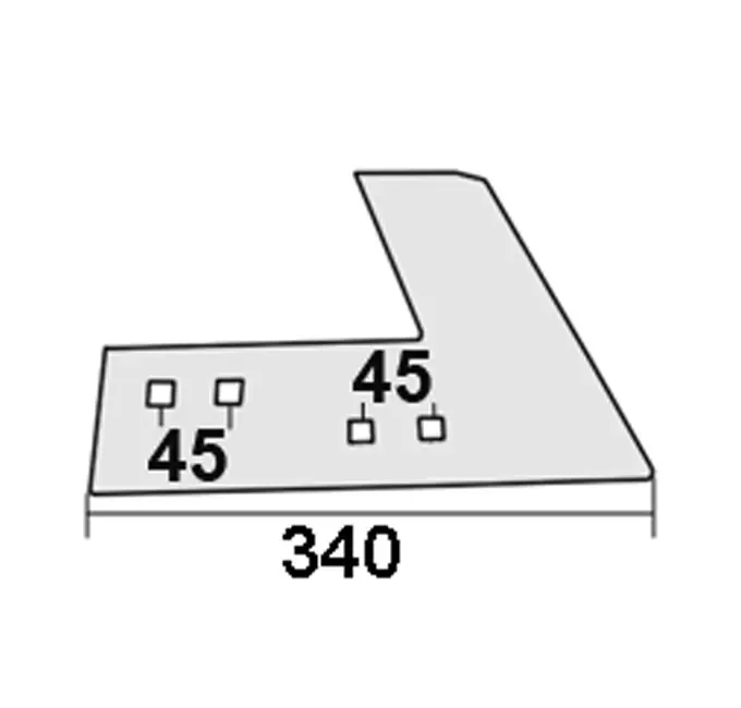 Anlagensech p. f. Kverneland 073088, rechts Neue Kollektion