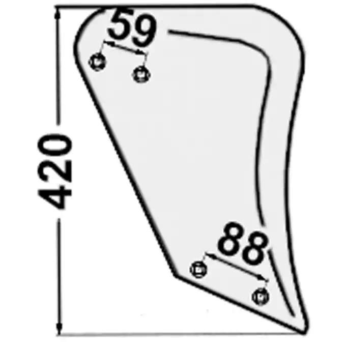Düngereinlegerstreichblech p. f. Lemken 3470600, M2, rechts Top-Angebot