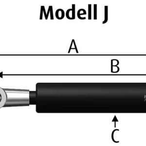 Gasdruckfeder 215 mm lang, 1100 N Neu Im Sortiment