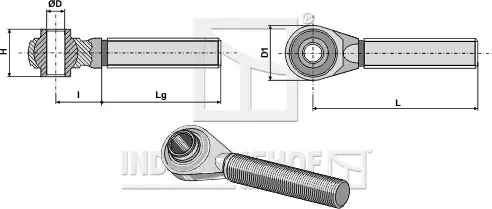 Oberlenkerspindel Kat. 3, M36 x 3, 270 mm Markenware