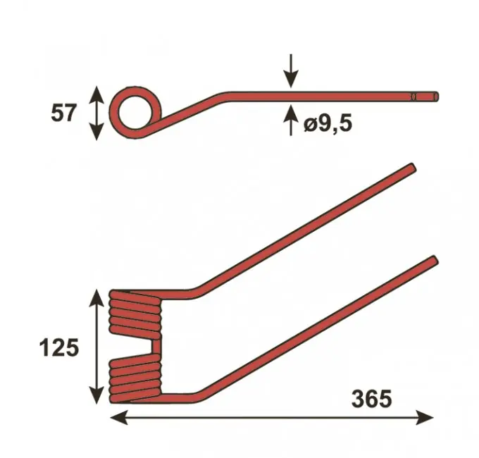 Jetzt Kaufen Heuwenderzinken p. f. Niemeyer 600032, rechts