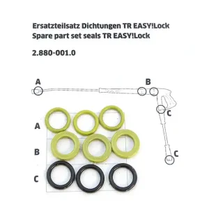 Versand Am Gleichen Tag Dichtungen für Kärcher TR Easy!Lock