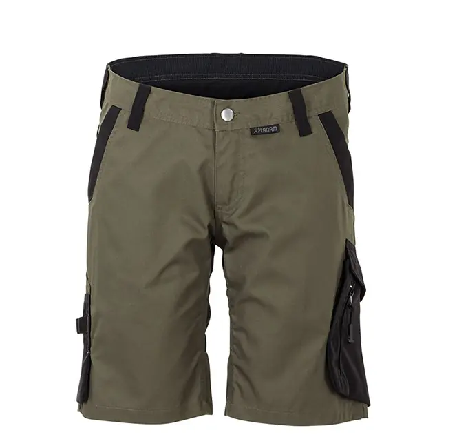 Billig Arbeitsshorts Norit, Oliv/Schwarz, Gr. M