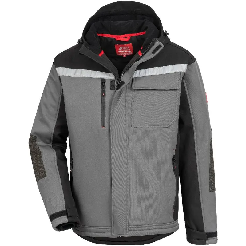 Echt Winter-Softshelljacke Motion Tex Plus, Grau/Schwarz, Gr. XL