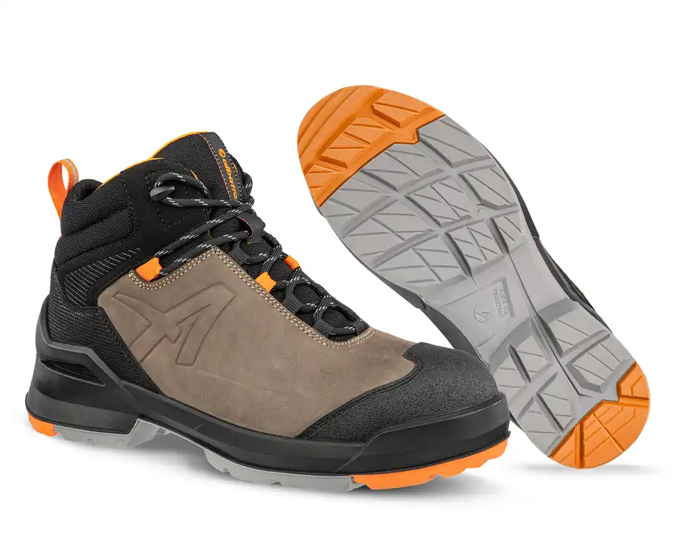 Sicherheitsstiefel S3 Taraval Brown Mid, schwarz-braun, Gr. 43 Sonderangebot