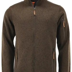 Super-Preis Herren Strickfleecejacke, Dunkelbraun, Gr. M