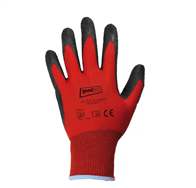 Arbeitshandschuh "Blackgrip", rot-schwarz, Gr. 10 Preisknaller
