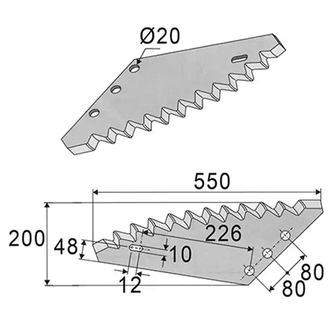 Futtermischwagenmesser p. f. Diverse Zertifiziert