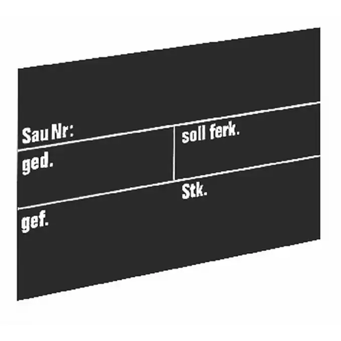 Nur Für Kurze Zeit Stalltafen f. Schweine, schwarz, 30 x 20cm