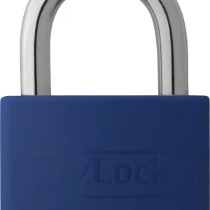 Zylindervorhangschloss T65AL/40 blau gl.Schlosskörper-B.43mm Alu.gl. Sonderangebot