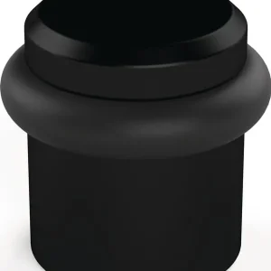 Zertifiziert Bodentürpuffer 4735 D.39mm H.36mm Alu.schwarz ku.-besch.Dübelmontage HERMETA