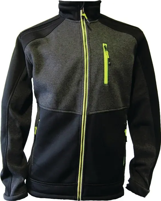 Heißes Angebot Strickfleecejacke Gr.XXXL dunkelgrün/schwarz/lime TERRAX