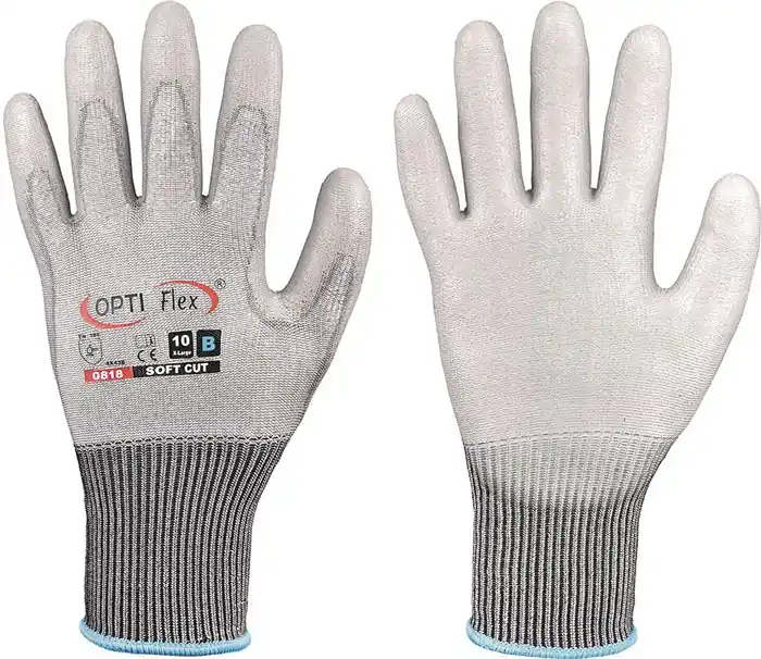 Handschuh SOFT CUT Gr.9 grau EN 420/EN 388 PSA II OPTIFLEX VE: 12 Paare Neu Im Sortiment