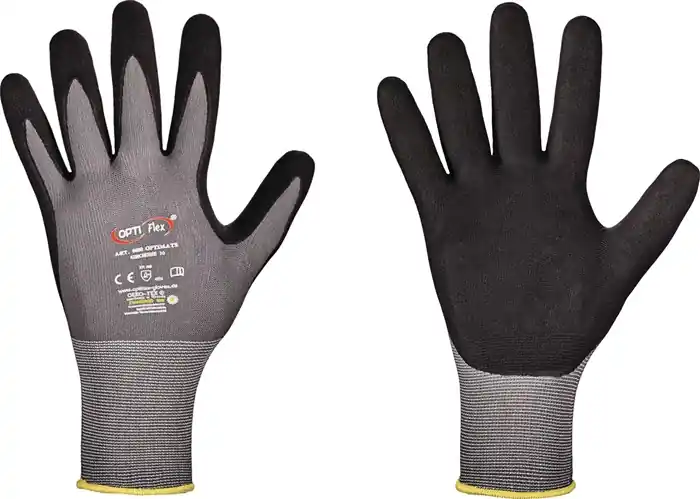 Finale Aktion Handschuh OPTIMATE Gr.12 grau/schwarz EN 420/EN 388 PSA II OPTIFLEX VE: 12 Paare