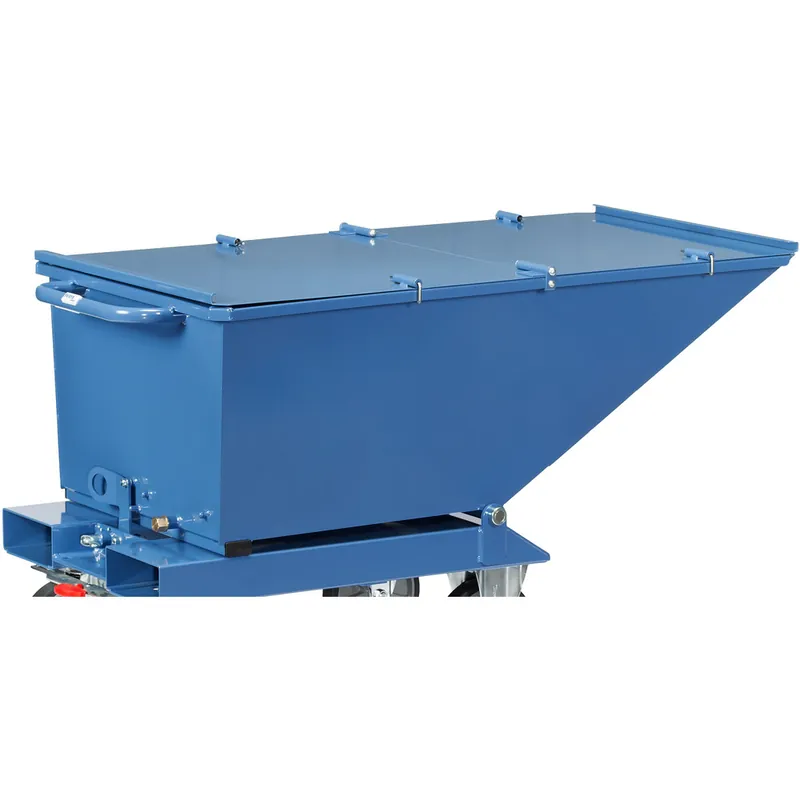 Ausverkauf fetra Deckel f.Kastenmaße LxBxH 1200x652x413mm blau/RAL 5007 2seitig zu öffnen