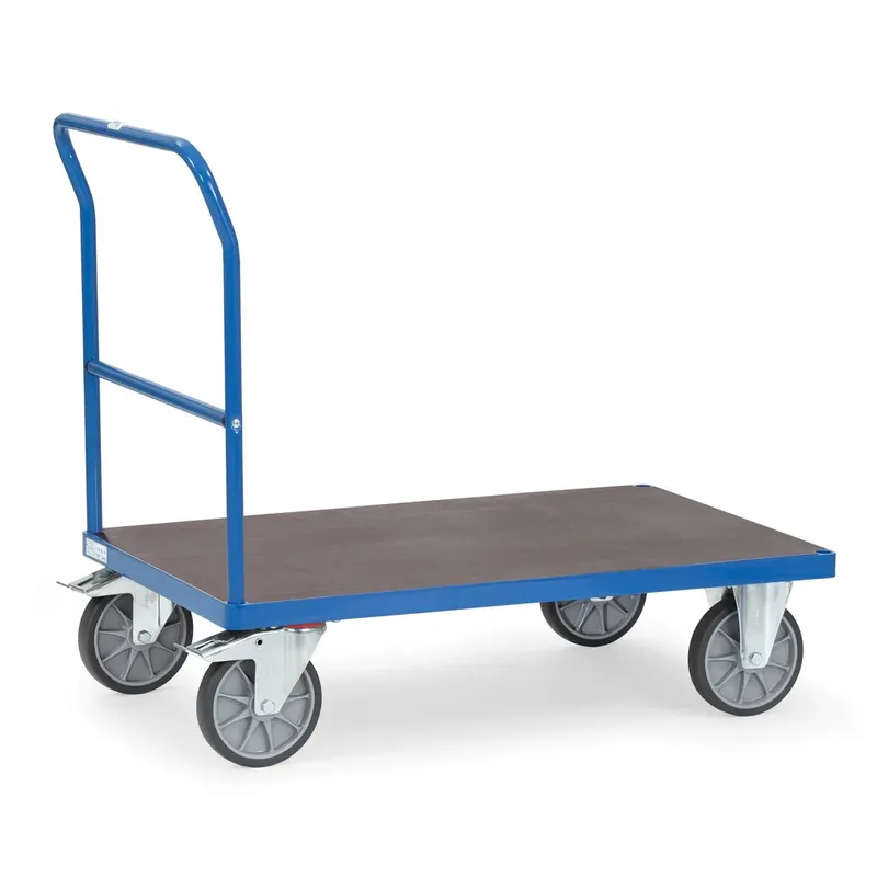 Mega-Angebot fetra Schiebebügelwagen Tragkraft 600kg pulverbeschichtet blau/RAL 5007 m.wasserfester Plattform