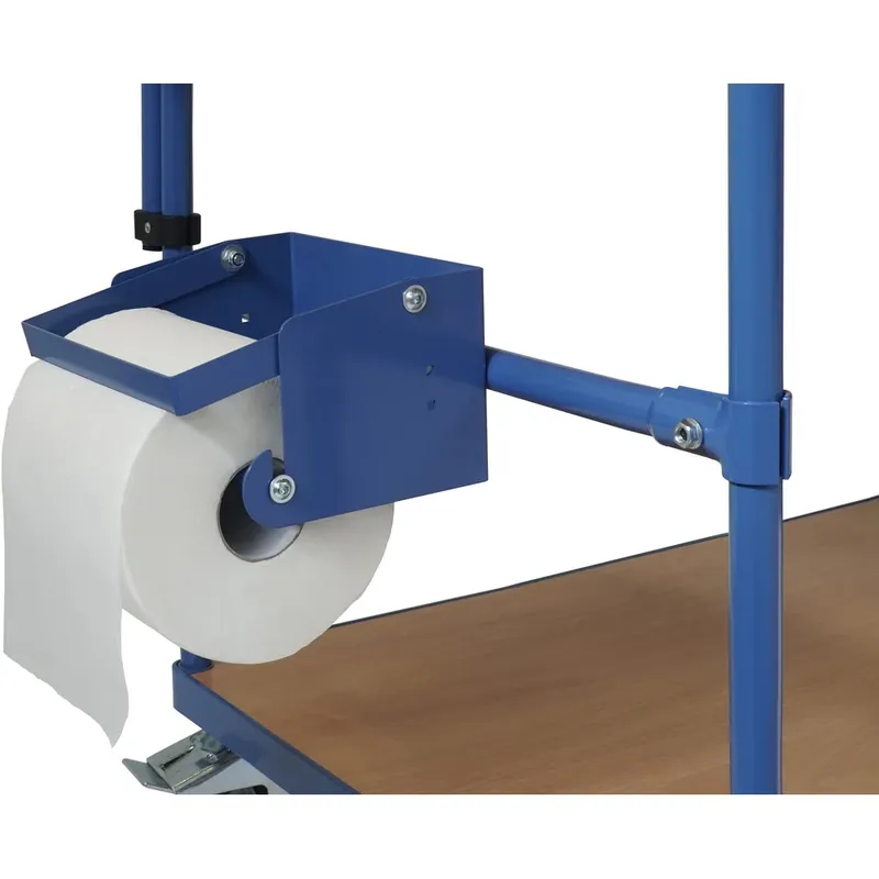 fetra Papierrollenhalter f.Tischwagen 700mm breit blau RAL 5007 Anbausatz Versand Am Gleichen Tag