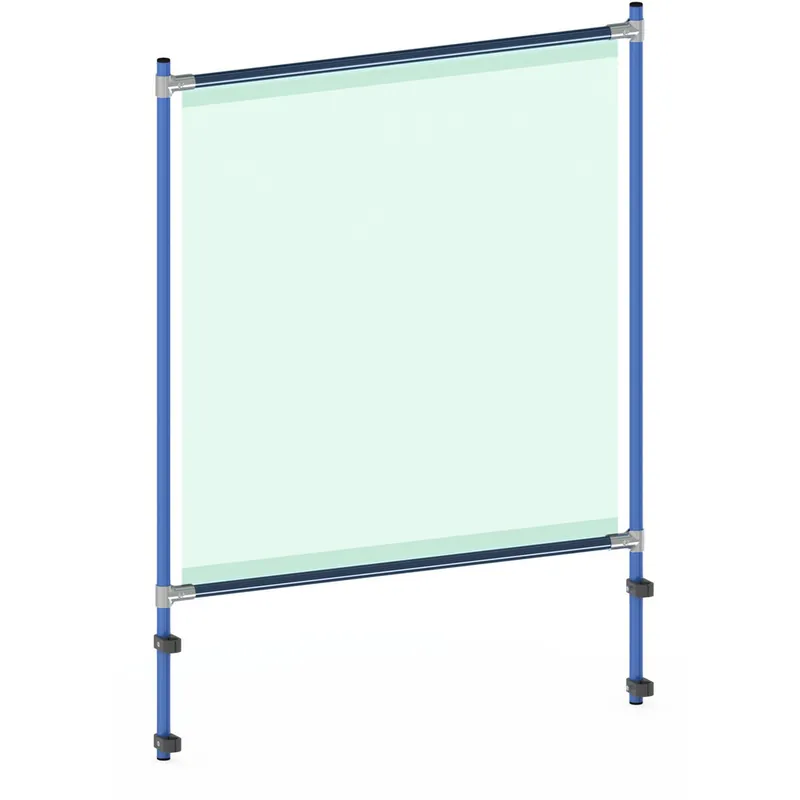 Abverkauf fetra Infektionsschutzrahmen-Anbausatz L1060xH1410xT49mm G.8,9kg pulverbeschichtet blau RAL 5007 f.2401/2402/2421/2422/2442