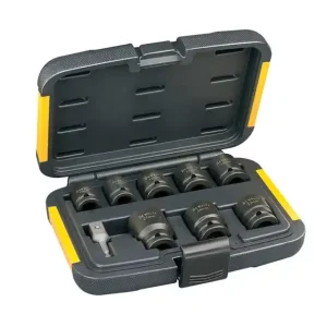 DeWalt Steckschlüsselsatz, 9-teilig schlagfest inkl Adapter, Must-Have