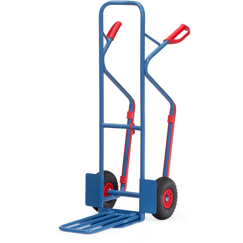 Schnäppchen fetra Paketkarre pulverbeschichtet blau/RAL 5007 Höhe 1300 mm